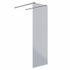 Wasdale 700mm Black Smoked Walk Through Wet Room Screen