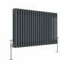 Bern 600 x 1010mm Anthracite Triple Horizontal Column Radiator