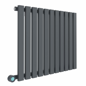 Lulea 600 x 760mm Anthracite Flat Panel Horizontal Wifi Electric Radiator - 800W