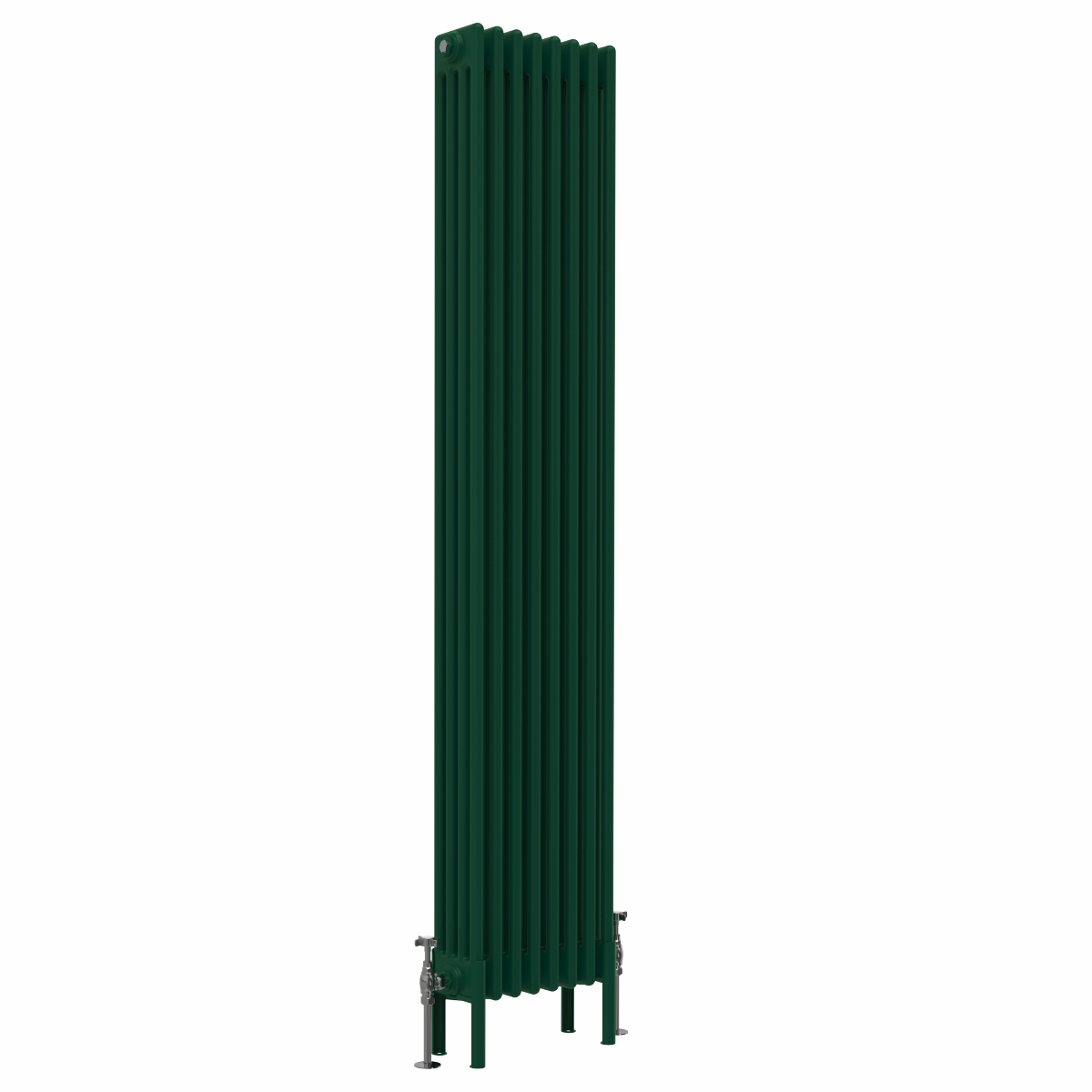 Bern 1800 x 380mm Traditional Moss Green Vertical Four Column Radiator