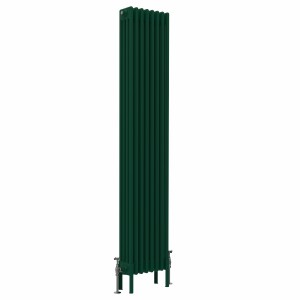Bern 1800 x 380mm Traditional Moss Green Vertical Four Column Radiator