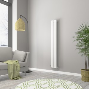 Norden - White Vertical Oval Column Designer Radiator- Choice of Height & Width
