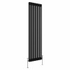 Bern 1800 x 560mm Black Double Column Vertical Traditional Radiator