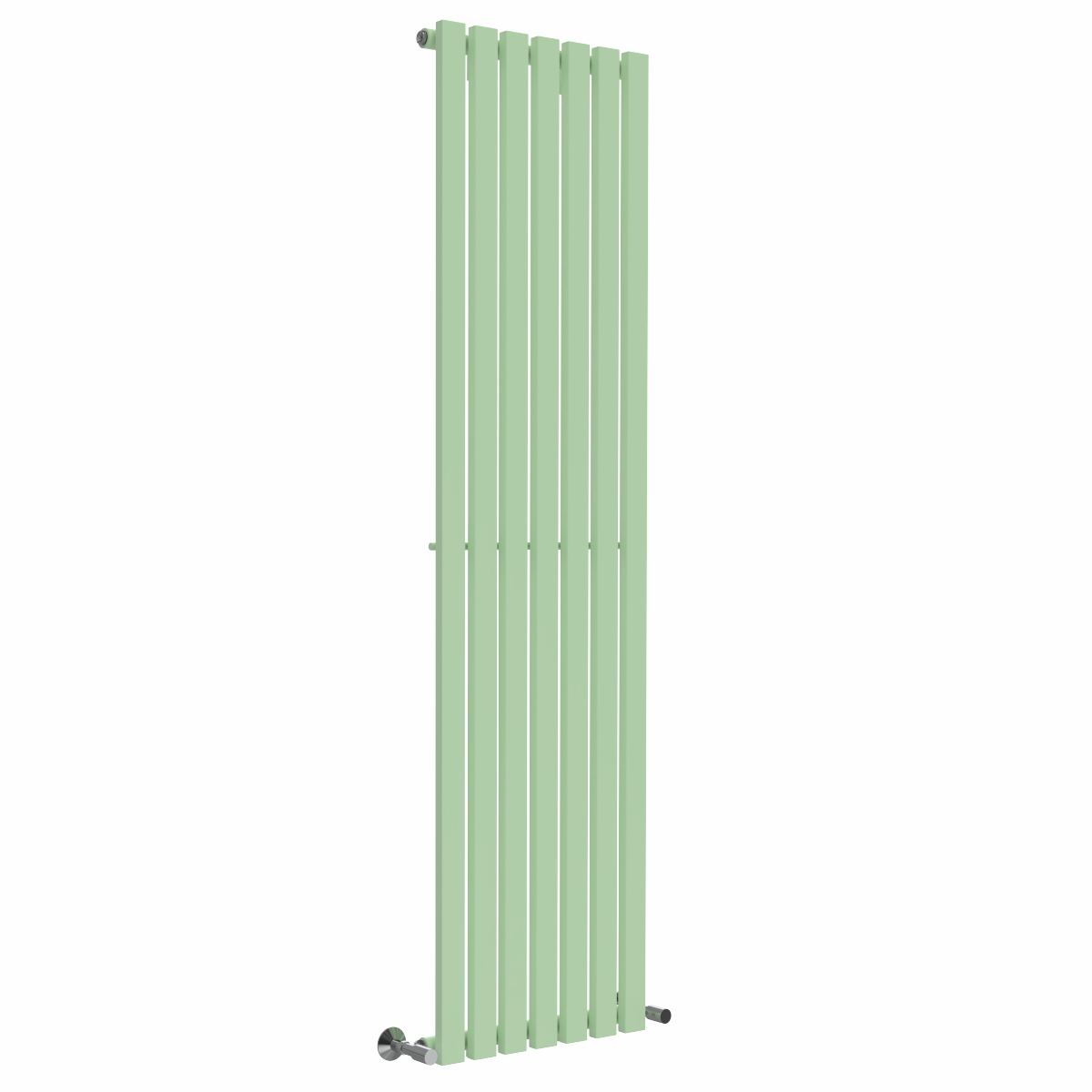 Lulea 1800 x 480mm Pastel Green Single Flat Panel Vertical Designer Radiator
