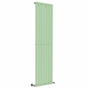 Lulea 1800 x 480mm Pastel Green Single Flat Panel Vertical Designer Radiator