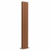 Lulea 1800 x 270mm Metallic Bronze Double Flat Panel Vertical Designer Radiator