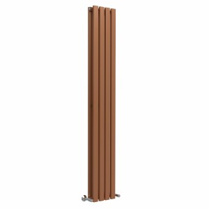 Lulea Metallic Bronze Flat Panel Vertical Designer Radiator - Choice of Size