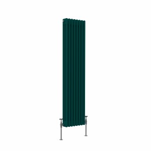 Bern 1500 x 380mm Blue Green Triple Vertical Column Radiator