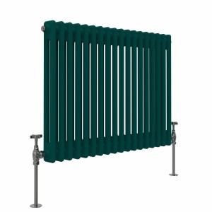 Bern 600 x 830mm Blue Green Double Horizontal Column Radiator