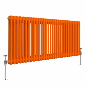 Bern 600 x 1460mm Bright Orange Double Horizontal Column Radiator