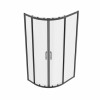 Ennerdale - 900 x 800mm Offset Quadrant Shower Enclosure - Black (Reversible Left/Right)