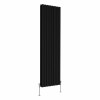 Karlstad 1800 x 546mm Black Double Flat Panel Vertical Designer Radiator