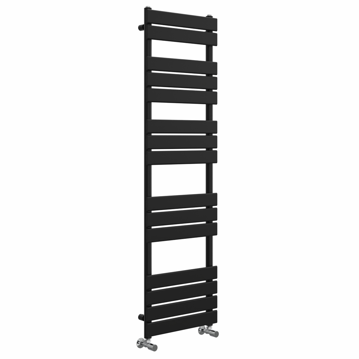 Juva 1600 x 450mm Satin Black Flat Panel Heated Towel Rail