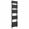 Juva 1600 x 450mm Satin Black Flat Panel Heated Towel Rail