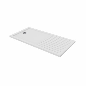 Essentials 1600 x 800mm Rectangle Stone Shower Tray White