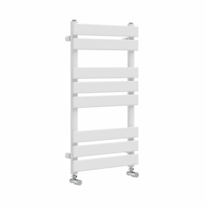 Juva 800 x 450mm White Flat Panel Heated Towel Rail
