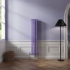 Bern 1500 x 290mm Elegant Purple Triple Column Vertical Traditional Radiator