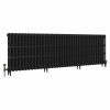 Classic 745 x 2390mm Black Primered Finish Triple Column Cast Iron Radiator - 38 Sections