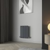 Karlstad 600 x 410mm Anthracite Single Horizontal Flat Panel Designer Radiator