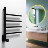 Carisa Neo 580 x 410mm Matt Black Designer Stainless Steel Electric Towel Rail