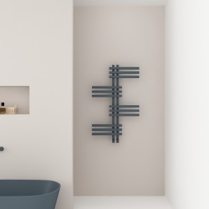 Carisa Unico 852 x 500mm Anthracite Designer Aluminium Towel Rail