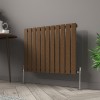 Karlstad 600 x 750mm Black Copper Single Horizontal Flat Panel Designer Radiator