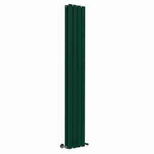 Lulea Moss Green Flat Panel Vertical Designer Radiator - Choice of Size