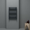 Carisa Fame 700 x 500mm Anthracite Designer Aluminium Towel Rail