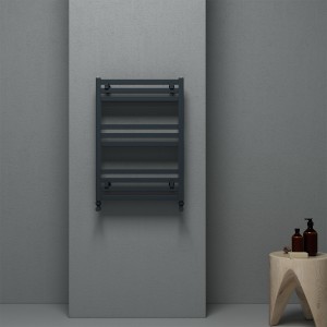 Carisa Fame 700 x 500mm Anthracite Designer Aluminium Towel Rail