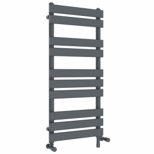 Juva 1000 x 450mm Dual Fuel Sand Grey Flat Panel Simple Electric Heated Towel Rail