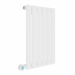 Karlstad 600 x 410mm White Flat Panel Horizontal Wifi Electric Radiator - 400W