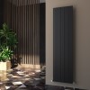 Carisa Monza 1800 x 470mm Black Designer Aluminium Radiator