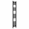Bergen 1800 x 300mm Straight Black Heated Towel Rail