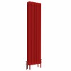 Bern 1800 x 470mm Traditional Signal Red Vertical Four Column Radiator