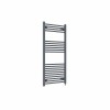 Bergen 1200 x 600mm Straight Anthracite Prefilled Electric Heated Towel Rail