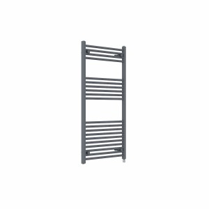 Bergen 1200 x 600mm Straight Anthracite Prefilled Electric Heated Towel Rail