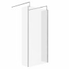 Wasdale 1000mm Chrome Walk Through Wet Room Screen with 300mm Hinged Return Screen & L- Shape Support Arms 