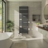 Juva 1800 x 600mm Dual Fuel Sand Grey Flat Panel Simple Electric Heated Towel Rail