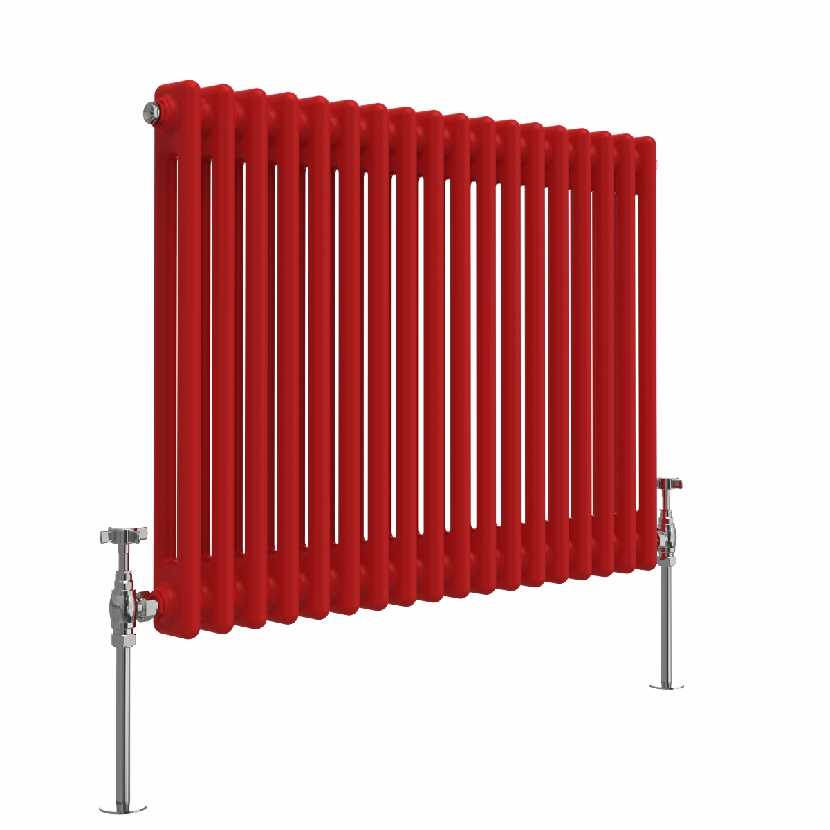 Bern 600 x 830mm Traditional Signal Red Double Horizontal Column Radiator