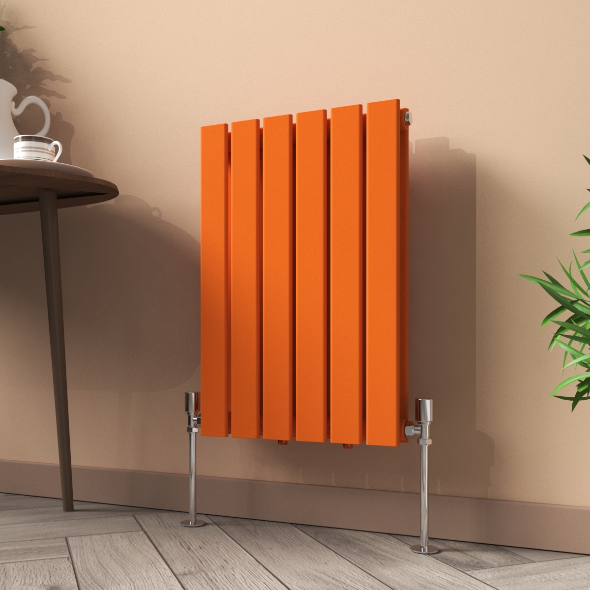 Karlstad 600 x 410mm Bright Orange Double Flat Panel Horizontal Designer Radiator
