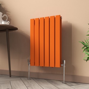 Karlstad 600 x 410mm Bright Orange Double Flat Panel Horizontal Designer Radiator