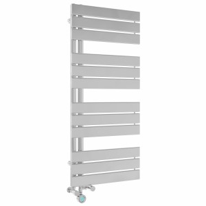 Kristiansund 1126 x 500mm Dual Fuel Chrome Thermostatic Touch Control Electric Heated Towel Rail