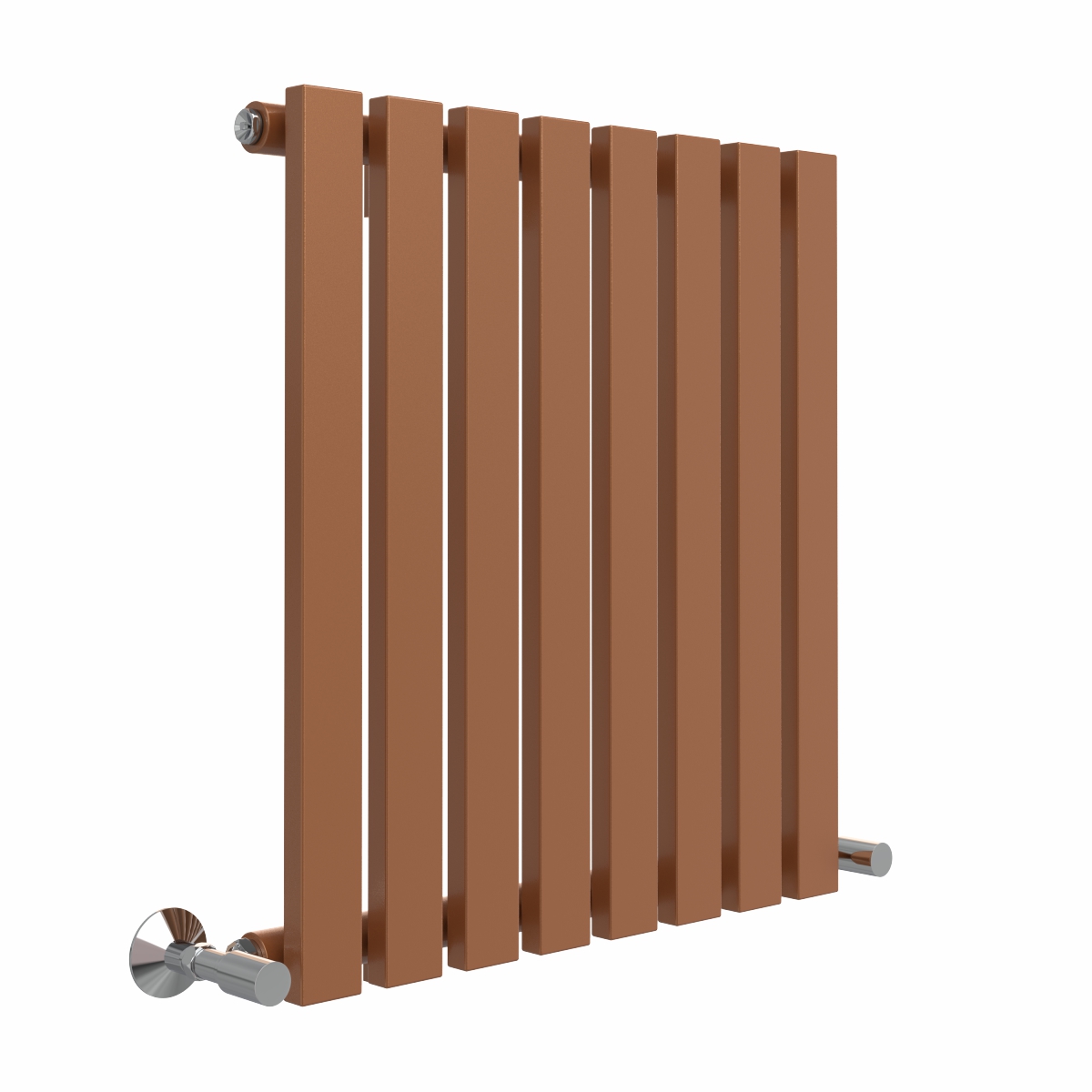 Lulea 600 x 550mm Metallic Bronze Single Flat Panel Horizontal Designer Radiator
