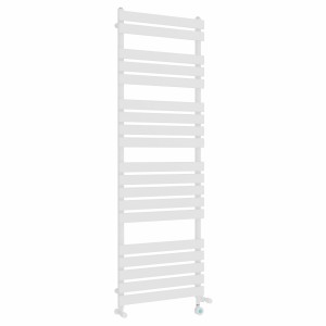 Juva 1800 x 600mm Dual Fuel White Flat Panel Thermostatic Touch Control Wifi Electric Heated Towel Rail