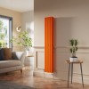 Lulea 1600 x 270mm Bright Orange Double Flat Panel Vertical Designer Radiator