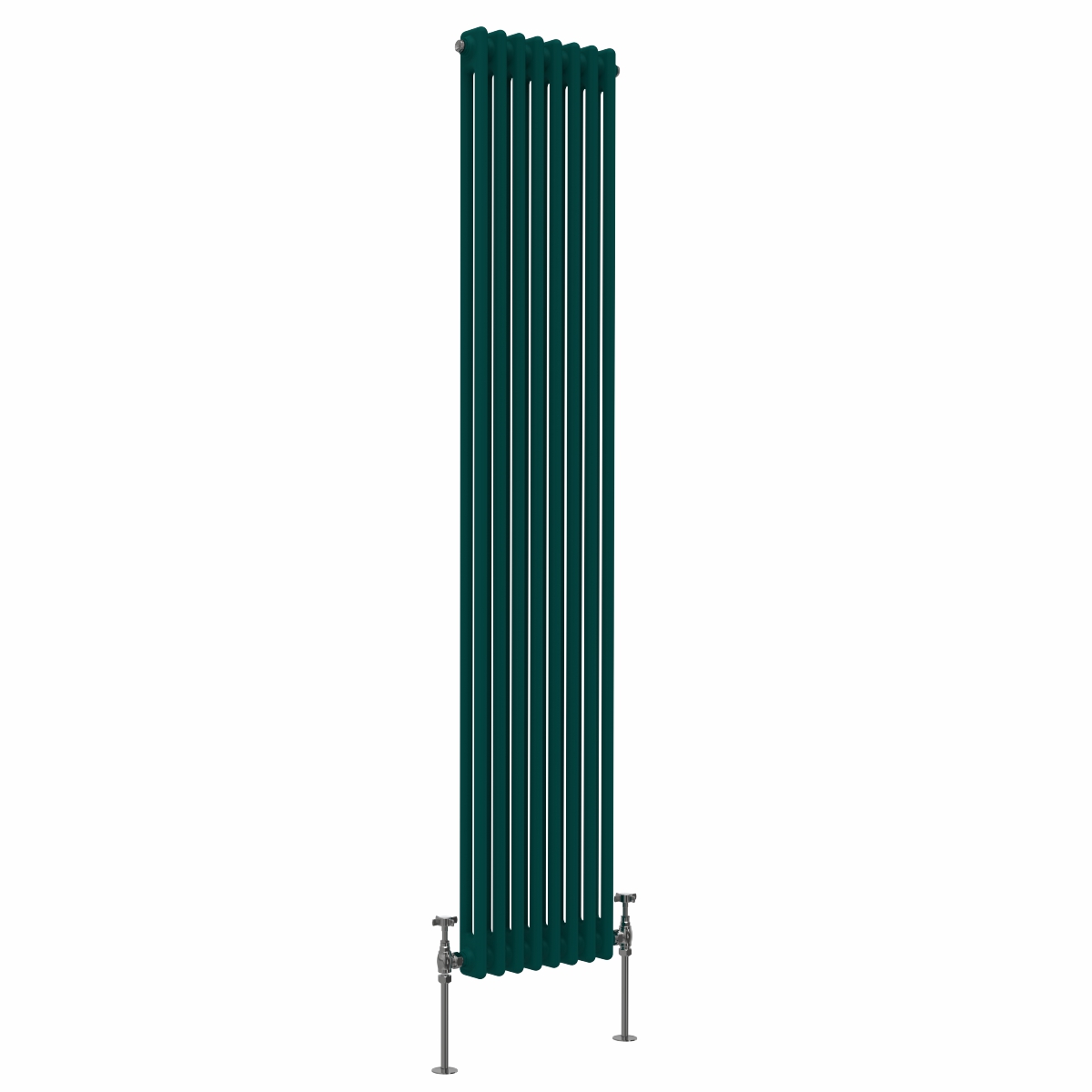 Bern 1800 x 380mm Blue Green Double Vertical Column Radiator