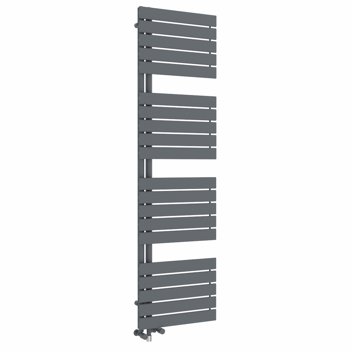 Kristiansund 1800 x 500mm Dual Fuel Anthracite Simple Electric Heated Towel Rail