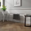 Bern 300 x 425mm Black Silver Triple Column Horizontal Traditional Radiator
