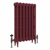 Classic  745 x 468mm  Farrow & Ball Eating Room Red Triple Column Cast Iron Radiator - 7 Sections