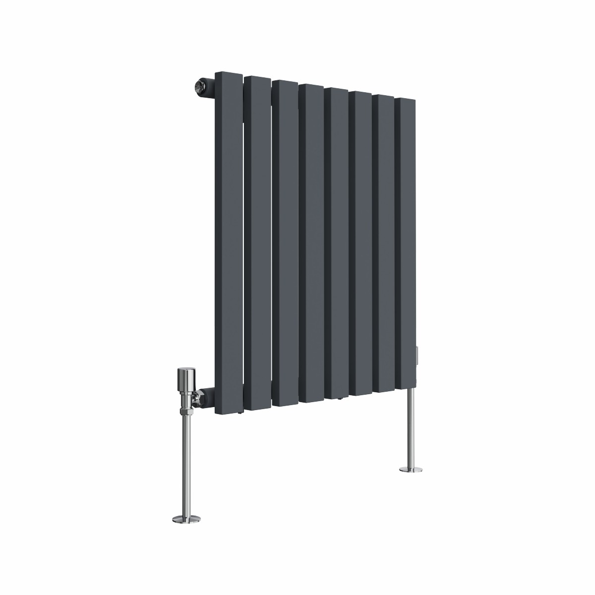 Lulea - Anthracite Flat Panel Horizontal Designer Radiator- 600mm Height - Choice of Width
